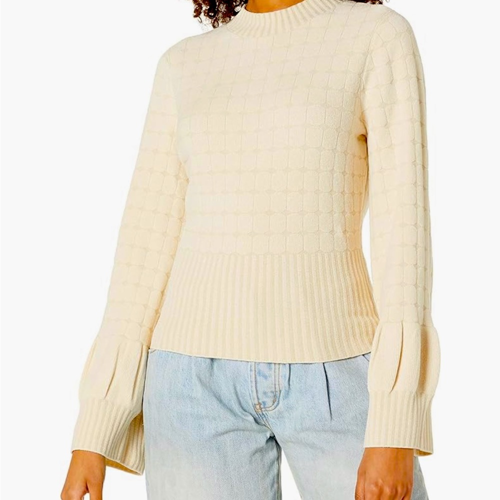 Rebecca Taylor Velvet Sweater Flare Sleeve Size L